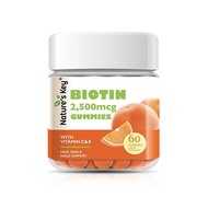 American Nature'sKey Biotin Orange Gummy Vitamin B7 Vitamin Cve Biotin Gummy 60 Capsules 260528