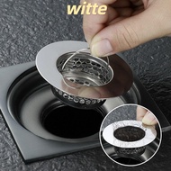 WITTE Sink Strainer, Stainless Steel Anti Clog Drain Filter, Usefull With Handle Floor Drain Black Mesh Trap Kitchen Bathroom Accessories