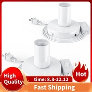 2pcs Polished Metal Desktop/Hanging Light Bulb Socket E26/E27 Lamp Base,Screw Light Bulb Extension S