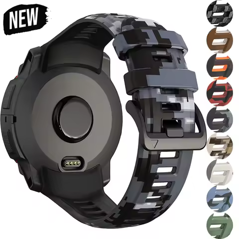 Silicone Strap for Garmin Instinct 3 Amoled 50mm 45mm Camouflage printed Wristband for Garmin Instin