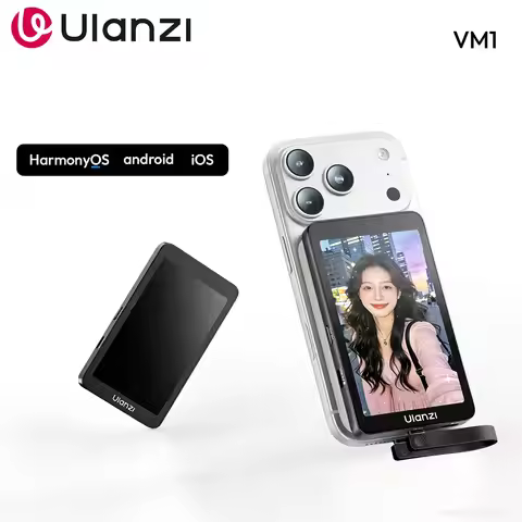 Ulanzi Vlog Selfie Monitor Screen for iPhone 17 16 15 Pro Selfie Monitor Screen with Magnetic Ring f