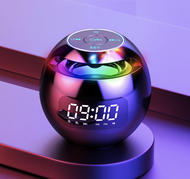 Earise Bluetooth Speaker Alarm Clock with FM Radio LED Alarm Clock Subwoofer Jam Penggera Bluetooth