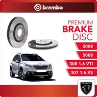 BREMBO Front Brake Disc (2pcs) For Peugeot 2008, Peugeot 308 1.6 VTI, Peugeot 5008'15, Peugeot 307 1