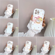 For Redmi 9 9A 9C 10 10C 12C A1 K30 K40 K50 Casing Curly Wave Edge Cream Cinnamon Phone Holder Case
