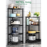 【New product】NETEL Kitchen Rack Corner Storage Rack Kitchen Cabinet Pan Pot Rack Triangle Storage Sh