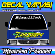 STIKER KABIN DEPAN MOBIL CARRY FUTURA STIKER KABIN DEPAN BERTULISAKAN DOA ISTRI STIKER KACA BERTULIS
