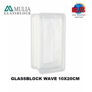 GLASS BLOCK/ GLASSBLOCK/ GLASS BLOK MULIA MOTIF WAVE 10X20 ORIGINAL