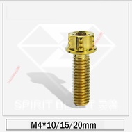สกรูหน้าแปลน M5สำหรับ TC4/GR5อัลลอยสกรูเกลียวหล่อภายในโบลต์สำหรับมอเตอร์ไซด์อุปกรณ์เสริมภายนอกของ Mo