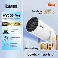 A]  HY300PRO +HY300 Projector  4K HD Analysis Home Eye Protection Projector Glass Lens Android 13, 2