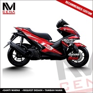 Sticker Decal Aerox 155 Decal Sticker Aerox 155 Striping Aerox Full Body Decal Aerox redshark