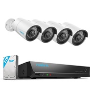 8CH 5MP Security Camera System, 4pcs Wired 5MP PoE Cameras for Home Security Outdoors, Smart Person 