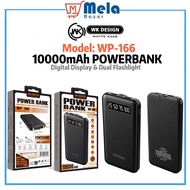 WK DESIGN WP-166 Digital Display & Dual Flashlight Power Bank 10000mAh