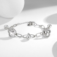 Lanmi Jewelry Gelang Jahitan Rantai Berlapis Emas Kristal Mickey Mouse Aksesori Perhiasan Fashion Wa