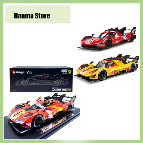 Bburago 1:18 2024 Wec QatarFerrari 499p 24h Lemans Modificata 24 Racing No83 Miniature Diecast Model
