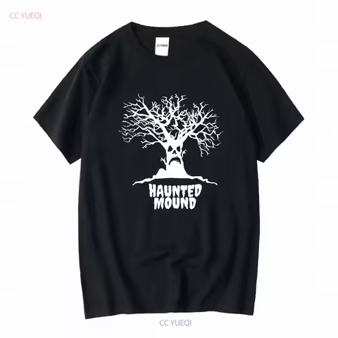 Haunted Mound Sematary Spooky Tree T Shirt long or short sleeves vintage Washed Unisex Top For Every