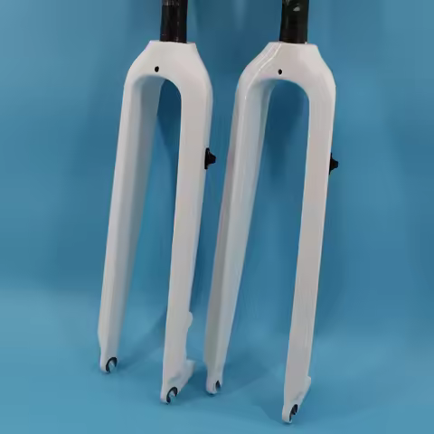 Brand New full white 26/29 inch Mountain bike full carbon fibre bicycle front forks disc brake hard 