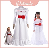 Enchanting Annabelle Creation Halloween Horror Doll White Dress For And Adults Girls