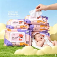 AngelaBaby packs Organic Baby Wipes – 100pcs, 99% Water, Hypoallergenic & Alcohol-Free
