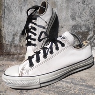 ALL ST4R C0N VERS3 LE4THER FULL WHITE SHOES SIZE 41 (26CM)