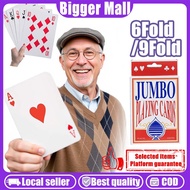 Latest Model 6x/9x Jumbo Poker Cards/Full Deck Oversized Playing Card Family Game Magic–Giant Casino