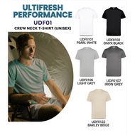 ULTIFRESH 5XL Anti-Bacterial Microfiber Jersey Plain T-shirt Baju Jersi Baju Lelaki Dri Fit Round Neck Tshirt UDF01 A