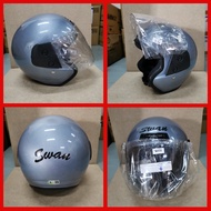 SWAN S2 HELMET WITH VISOR / TOPI KALEDAR SWAN / OPEN FACE MOTORCYCLE HELMET / SIRIM APROVED / BLUE B