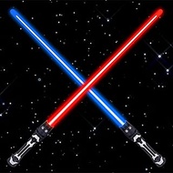 Children's Lightsaber, Pack of 2 Telescopic Laser Swords, RGB 7 Colours Lightsabers with Sound, 2 in