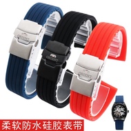 Orient Double Lion Sports Rubber Silicone Strap Men Women Waterproof Silicone Watch Strap 18 20 22mm