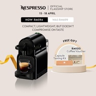 Nespresso Inissia Coffee Machine Black / Espresso Coffee Maker / Automated Coffee Capsule Machine Nespresso (D40-ME-BK-NE4)
