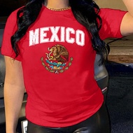 Áo Thun Cotton Nữ Tay Ngắn Cổ Tròn Rộng Rãi Mỏng Mùa Hè Thường Ngày Phong Cách Đường Phố in Họa Tiết