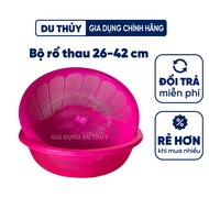Plastic basket set for washing vegetables and fruits, washing rice, mouth diameter 23 cm to 39 cm, m