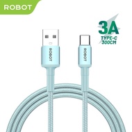 ROBOT RSC300 Type C 3 Meter Data Cable 3 Meter 3A Fast Charging Original 300cm Cable Length