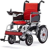 Lightweight for home use Foldable Electric Wheelchair - Remote Control 250 * 2 W Electric Wheelchairs Lightweight Motorize Power Electrics Wheel Chair Mobility Aid Red