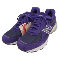 全新未使用 ▲ 美國製造 NEW BALANCE U990TB4 990V4 紫色絨面革運動鞋，紫/海軍藍，26.5碼，附鞋盒，男款