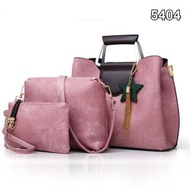 5404 VLFASHION Set 3 In 1 Fashion Shoulder Women Set Handbag Sling Tote Bag Beg Tangan Sandang Wanit