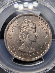 1960 年香港政府發行 伊利沙伯二世一元 (大餅)錢幣 H版