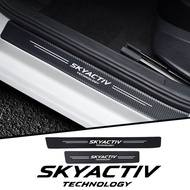 4pcs car accessories interior Threshold skyactive Car sticker for Mazda 2 3 5 6 8 cx3 cx4 cx5 cx7 cx8 cx9 cx30 mx5 rx8