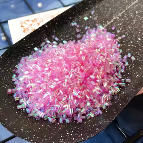 Boxi10/50g Bingsu Beads Slime Additives Iridescent Beads Supplies DIY Sprinkles kit for Fluffy Clear