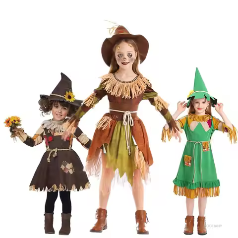 Halloween Children's Wizard Scarecrow Pumpkin Field Scarecrow Clown Cosplay Costume Children's Day P