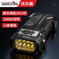 [WARSUN X609 Pro] WARSUN Tactical Flashlight 18,000LM Highlight Red White Dual Light Source 21700 Oc