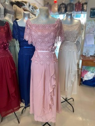 BLUSH PINK RIBBON LACE Design Formal Dress, Events, Weddings, Ninang