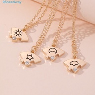 NEEDWAY 4pcs/set Best  Forever Necklace, Jewelry Set Necklace Combination Jigsaw BFF Necklace, Rhine