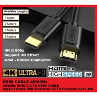 4K/60Hz HDMI Cable 2.0 HDMI to HDMI Video Audio Cable for TV Projector Box Xbox 3D Full HD Effect
