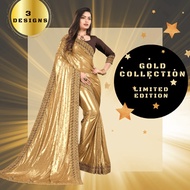 Gold Limited Edition Collection/Resh Sarees/ Indian Wear/ Diwali/Sari/Indian Costume/ Deepavali Costume