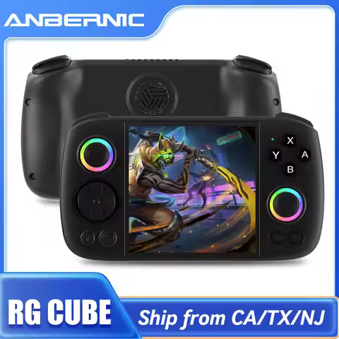 ANBERNIC RG Cube Handheld Game Console 3.95'' IPS Touch Screen Android13 RGB Lighting Effect RGCUBE 