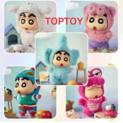 %TOPTOY Kawaii Anime Crayon Shin-Chan Blind Box Keychain Cute Cartoon Car Key Ring Pendant Schoolbag