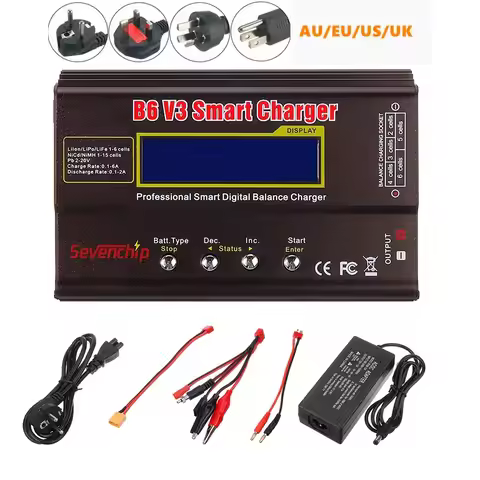 iMAX B6 V3 80W 6A Battery Charger LiHv Lipo NiMh Li-ion Ni-Cd Digital RC Charger Lipro Balance Charg