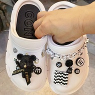 Croc Jibitz Charm Set Cute Little Bear Shoe Accessories Pin Black White M&M Croccs Jibits Pins Decor