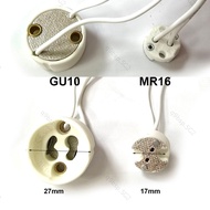 Ceramic GU10 MR16 MR11 GU5.3 G4 lamp base holder socket adapter Wire Connector Socket for LED Haloge