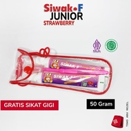 [Free Toothbrush] F Junior Strawberry Children's Toothpaste 2 x 50 Grams In A Bag